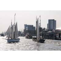 4500_3193 Segelschiffe bei der Parade zum Hafengeburtstag in Höhe der Fischauktionshalle. | Hafengeburtstag Hamburg - groesstes Hafenfest der Welt